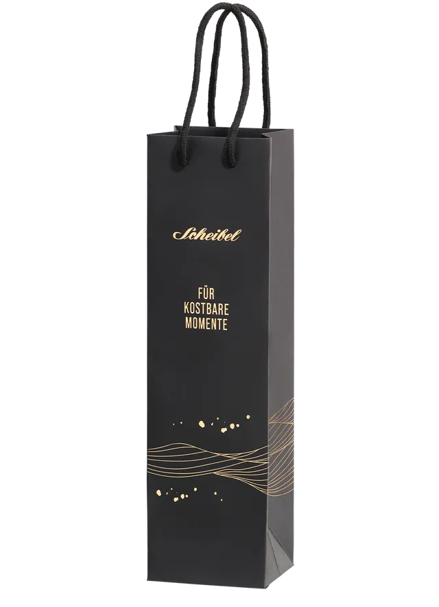 scheibel-geschenktasche-f-r-kostbare-momente-schwarz-gold image 1