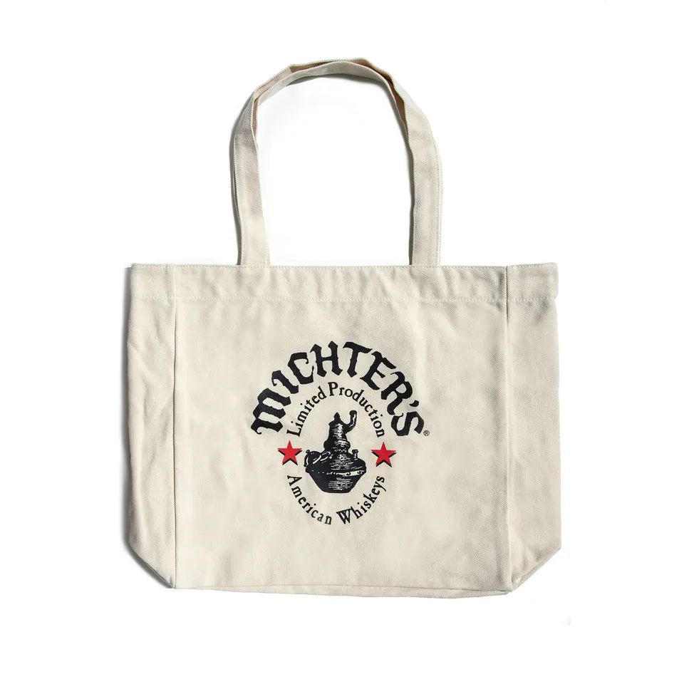 michter-s-canvas-tote-bag-baumwoll-tragetasche-mit-flaschenf-chern image 1