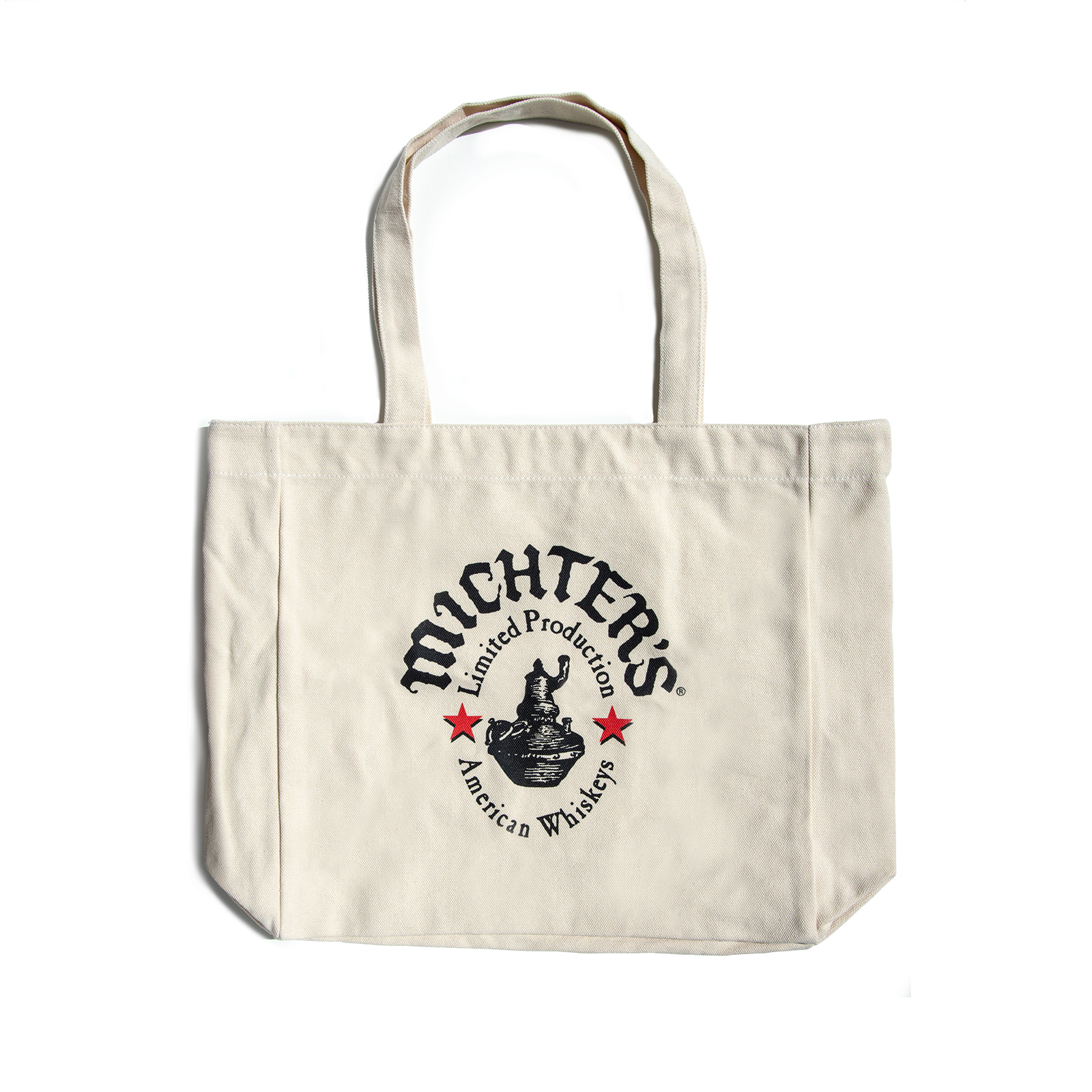 michter-s-canvas-tote-bag-baumwoll-tragetasche-mit-flaschenf-chern image 1