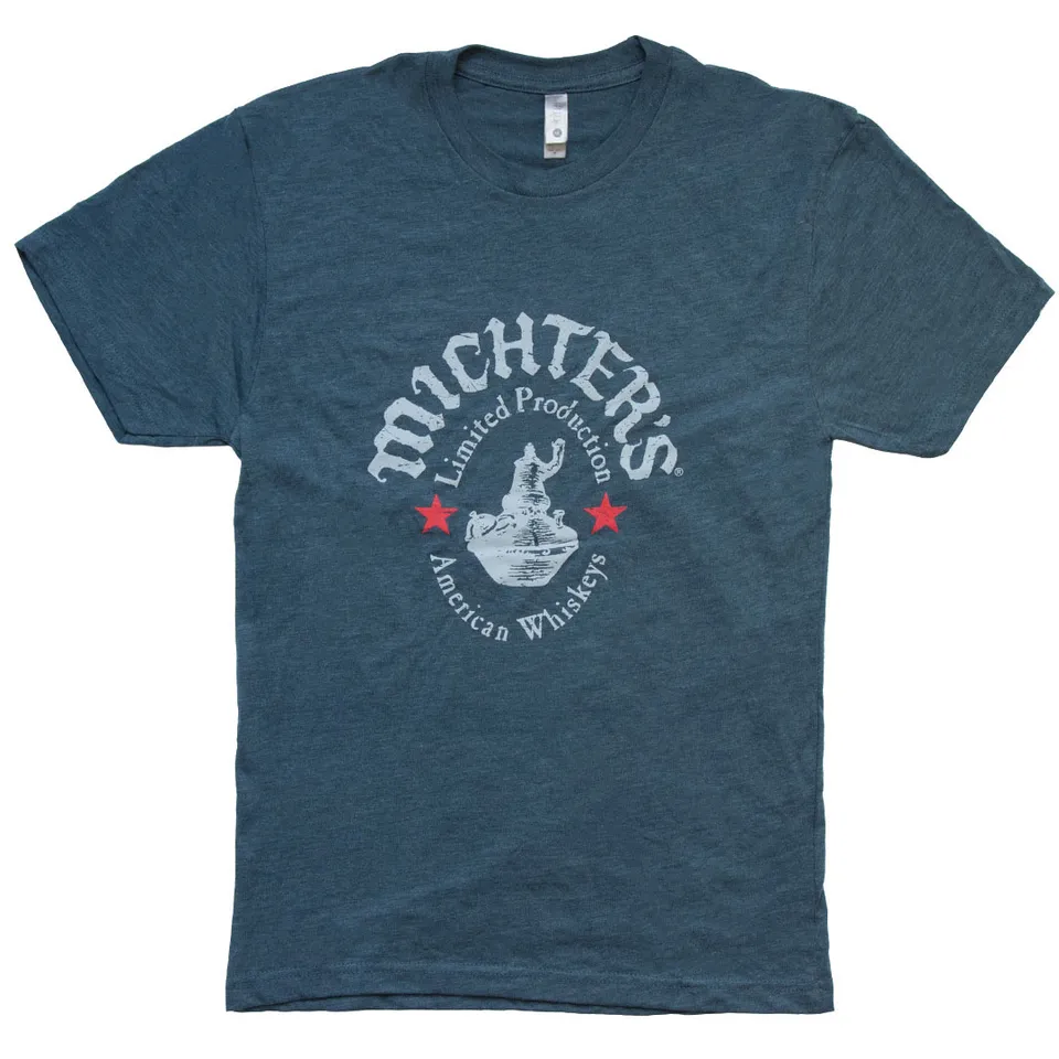 michter-s-tri-blend-t-shirt-crewneck-mit-distressed-logo image 1