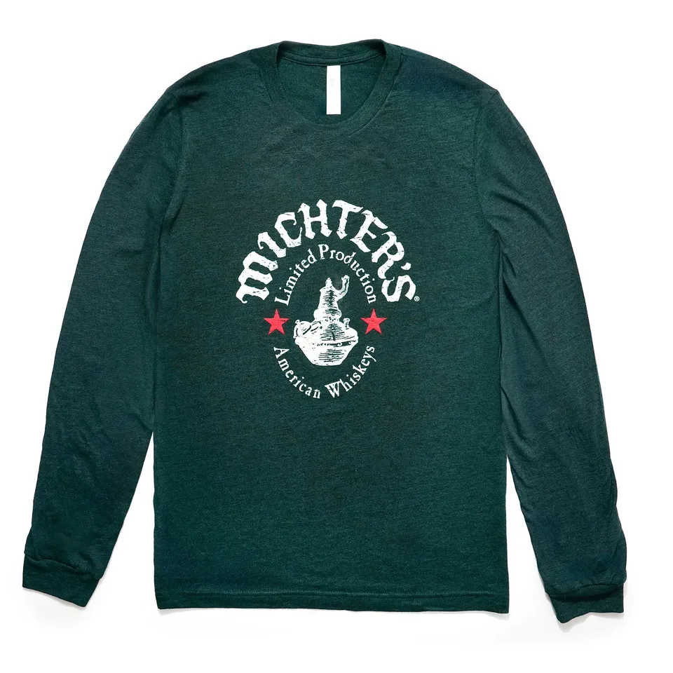 michter-s-long-sleeve-tri-blend-langarmshirt-mit-whiskey-logo image 1