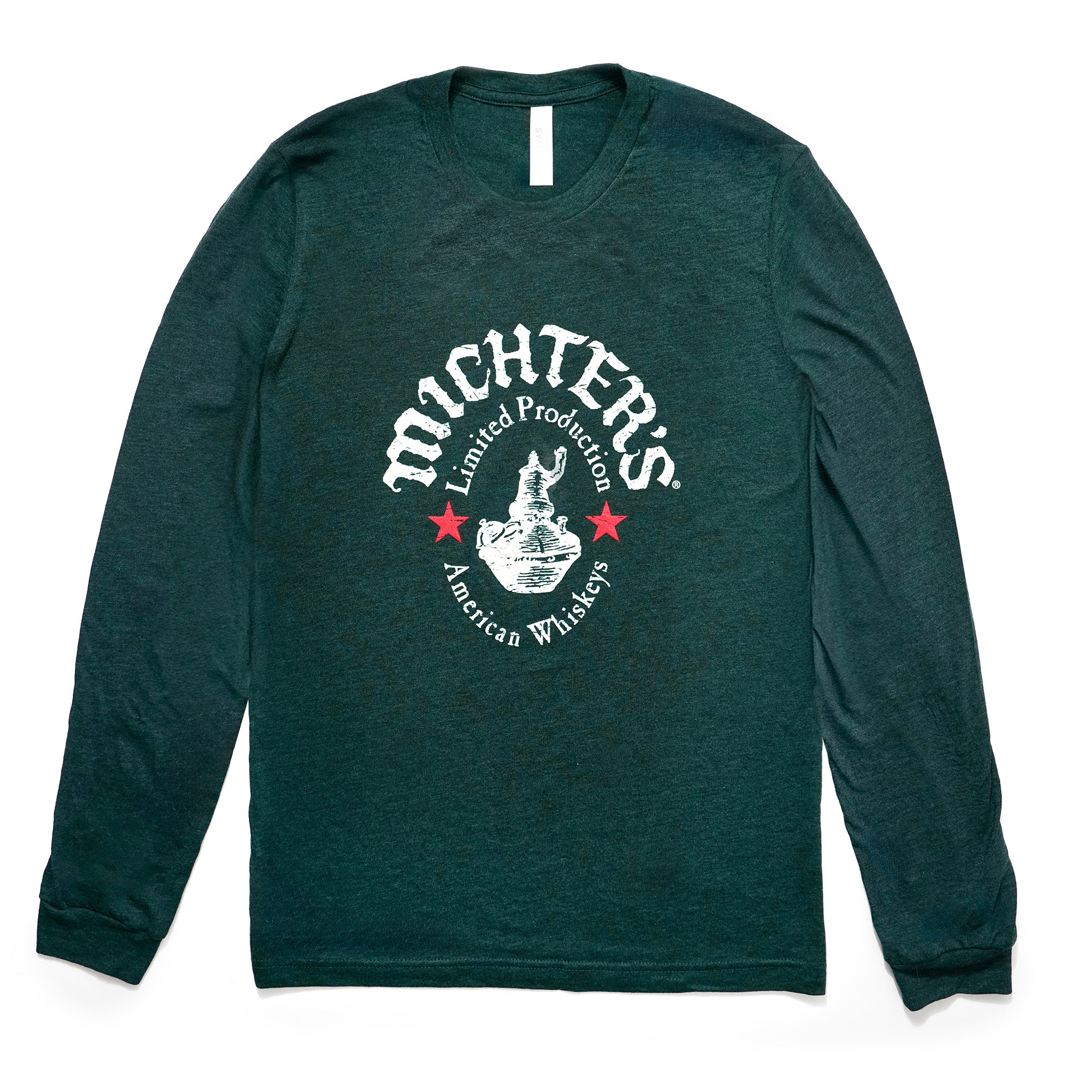 michter-s-long-sleeve-tri-blend-langarmshirt-mit-whiskey-logo image 1