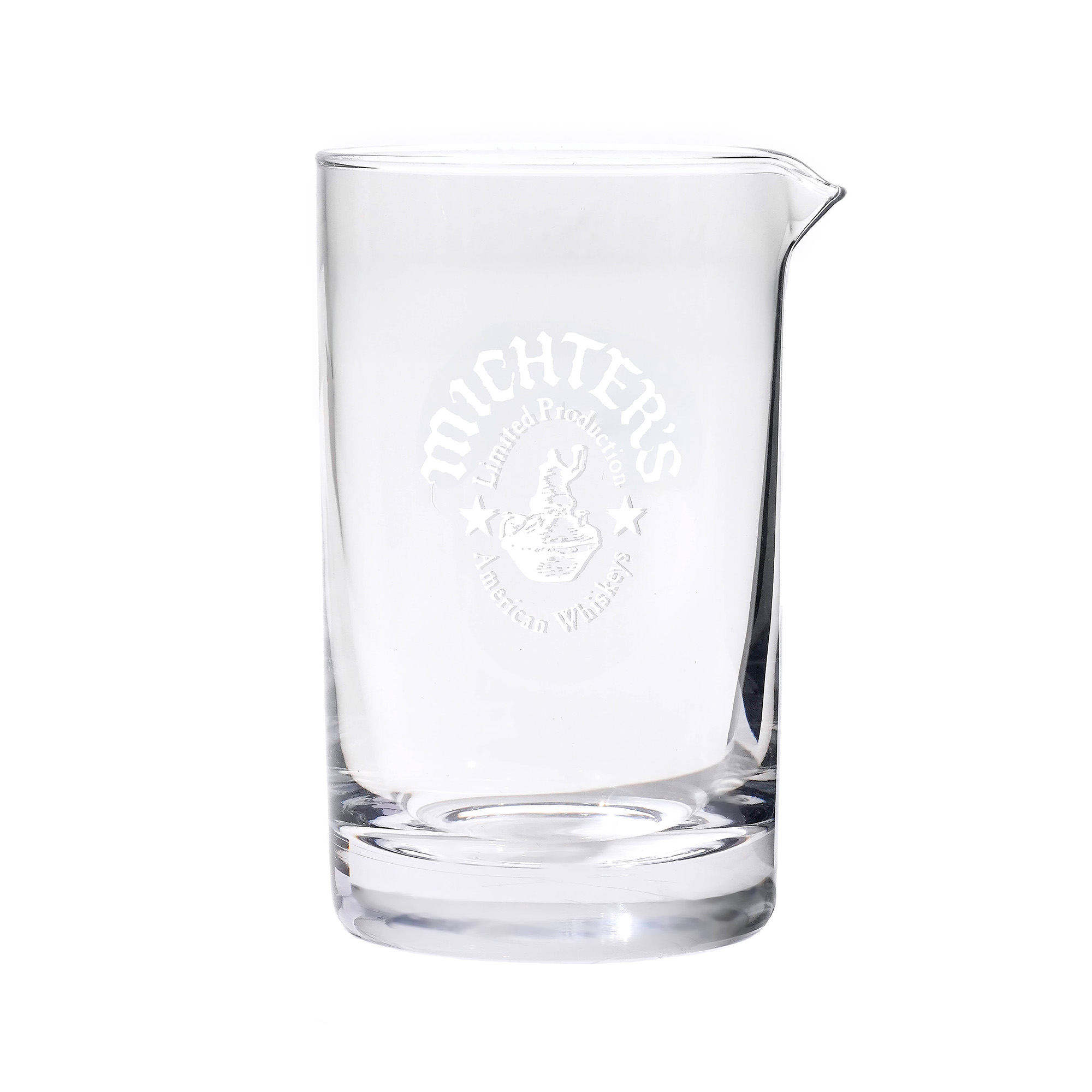 michter-s-mixing-glass-mundgeblasenes-r-hrglas-mit-logo image 1