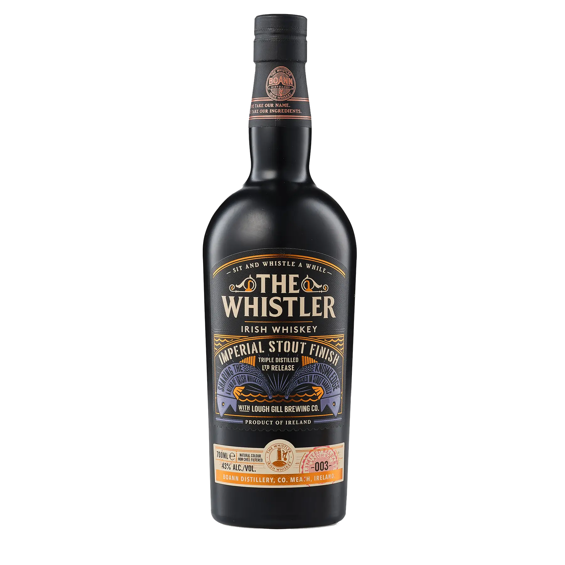 boann-the-whistler-imperial-stout-cask-finish-batch-003-irish-whiskey-70cl image 1